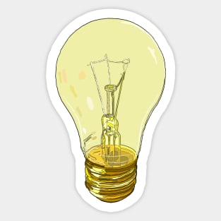 Yellow Lightbulb Sticker
